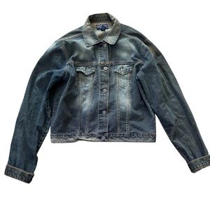 Vintage Steve & Barry’s Women’s Distressed Denim Jacket Size XL Y2K
